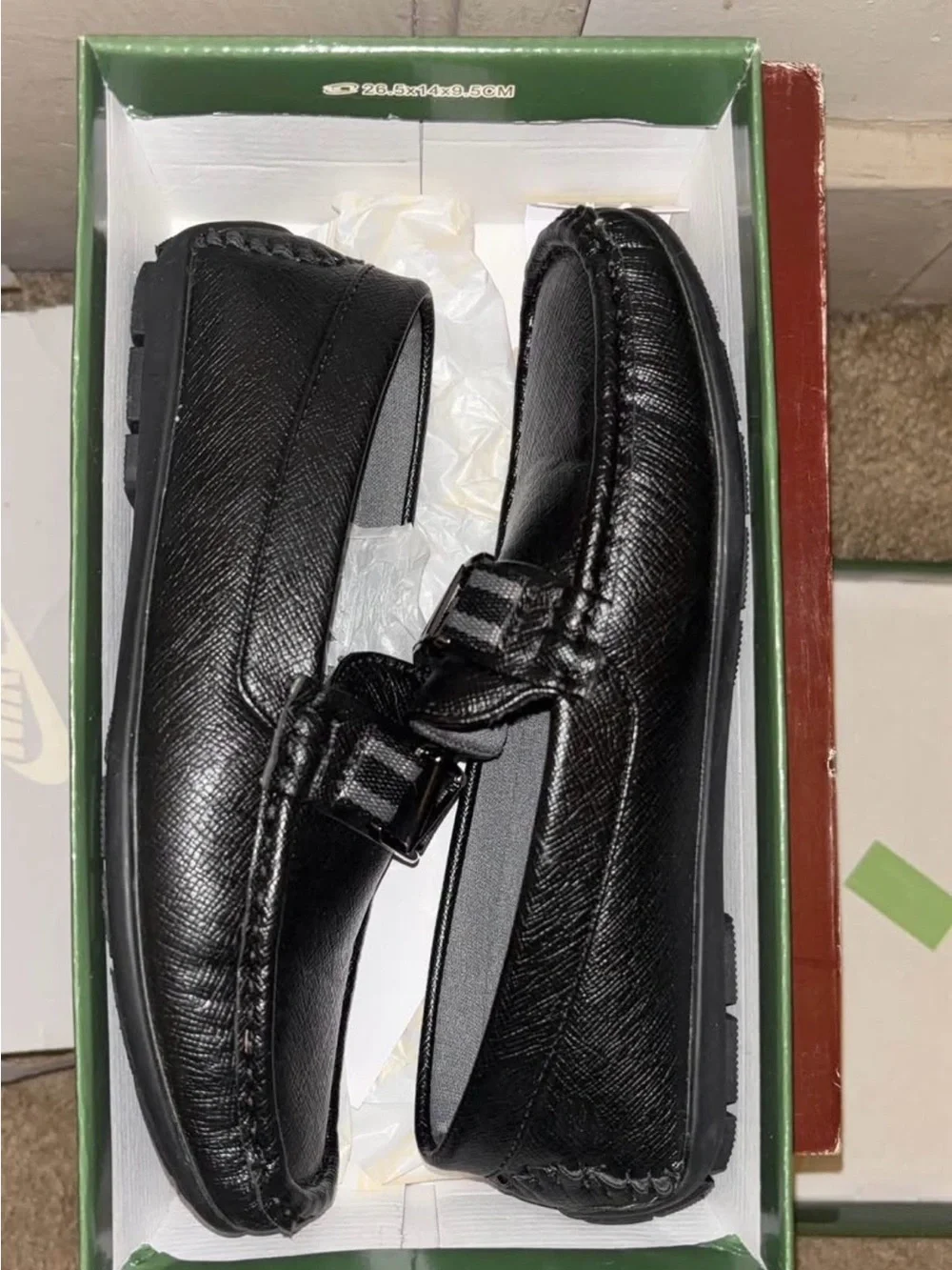 Curt & Larson Boys Black Dress Loafers Size 3